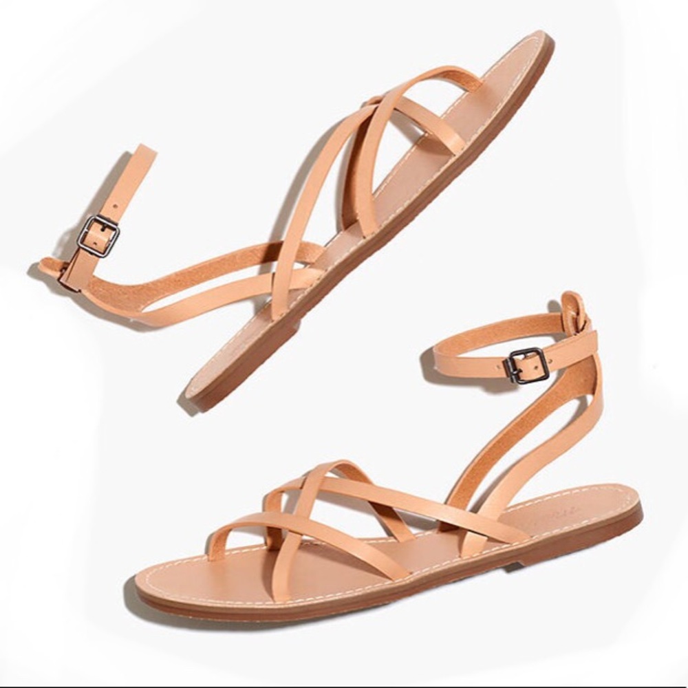 Madewell Boardwalk Skinny-Strap Sandal Tan